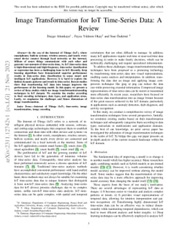 Image Transformation for IoT Time-Series Data: A Review