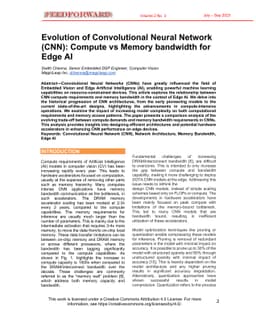 Evolution of Convolutional Neural Network (CNN): Compute vs Memory
  bandwidth for Edge AI