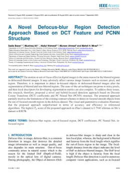A Novel Defocus-Blur Region Detection Approach Based on DCT Feature and
  PCNN Structure