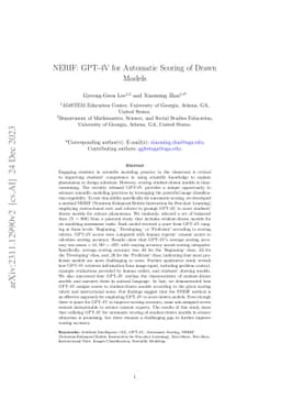 NERIF: GPT-4V for Automatic Scoring of Drawn Models