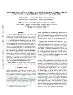 Image-Based Soil Organic Carbon Remote Sensing from Satellite Images
  with Fourier Neural Operator and Structural Similarity