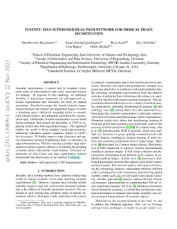 FuseNet: Self-Supervised Dual-Path Network for Medical Image
  Segmentation