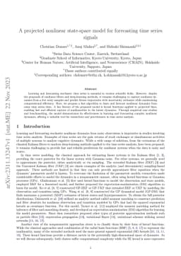 A projected nonlinear state-space model for forecasting time series signals