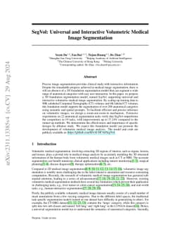 SegVol: Universal and Interactive Volumetric Medical Image Segmentation