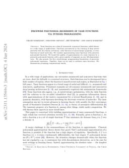 Piecewise Polynomial Regression of Tame Functions via Integer
  Programming