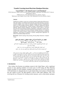 Transfer Learning-based Real-time Handgun Detection
