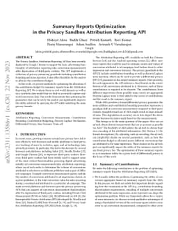 Summary Reports Optimization in the Privacy Sandbox Attribution
  Reporting API