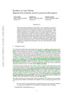 Sample as You Infer: Predictive Coding With Langevin Dynamics