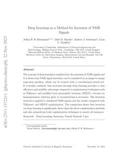 Deep Learning as a Method for Inversion of NMR Signals