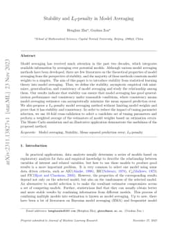 Stability and L2-penalty in Model Averaging