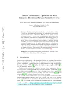 Exact Combinatorial Optimization with Temporo-Attentional Graph Neural
  Networks