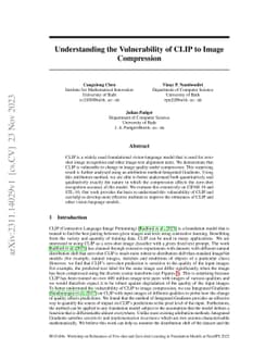 Understanding the Vulnerability of CLIP to Image Compression