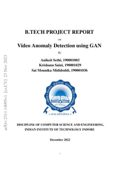 Video Anomaly Detection using GAN