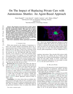 On The Impact of Replacing Private Cars with Autonomous Shuttles: An
  Agent-Based Approach