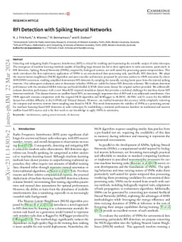 RFI Detection with Spiking Neural Networks