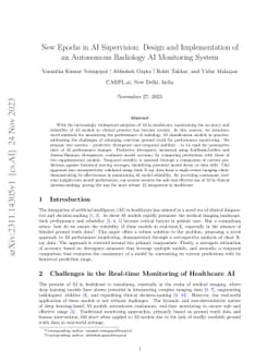 New Epochs in AI Supervision: Design and Implementation of an Autonomous
  Radiology AI Monitoring System