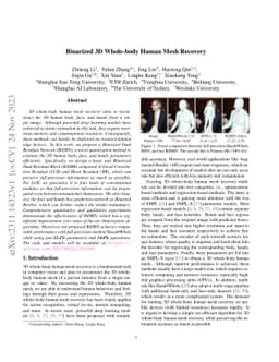BinaryHPE: 3D Human Pose and Shape Estimation via Binarization