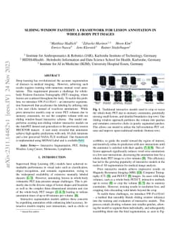 Sliding Window FastEdit: A Framework for Lesion Annotation in Whole-body
  PET Images