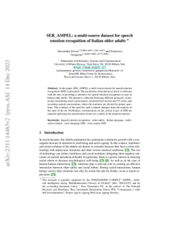 SER_AMPEL: a multi-source dataset for speech emotion recognition of
  Italian older adults