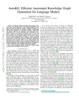 AutoKG: Efficient Automated Knowledge Graph Generation for Language
  Models