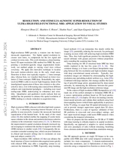 Resolution- and Stimulus-agnostic Super-Resolution of Ultra-High-Field
  Functional MRI: Application to Visual Studies