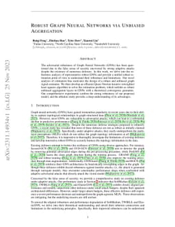 Robust Graph Neural Networks via Unbiased Aggregation