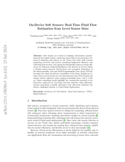 On-Device Soft Sensors: Real-Time Fluid Flow Estimation from Level
  Sensor Data