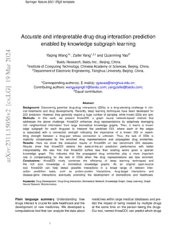 Accurate and interpretable drug-drug interaction prediction enabled by
  knowledge subgraph learning