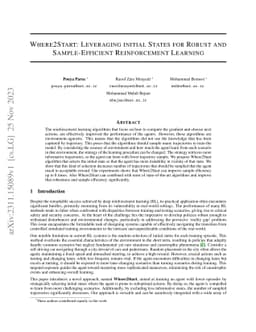 Where2Start: Leveraging initial States for Robust and Sample-Efficient
  Reinforcement Learning