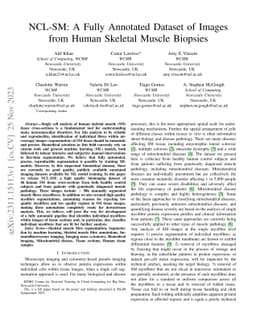 NCL-SM: A Fully Annotated Dataset of Images from Human Skeletal Muscle
  Biopsies