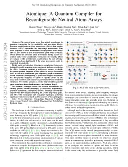 Atomique: A Quantum Compiler for Reconfigurable Neutral Atom Arrays
