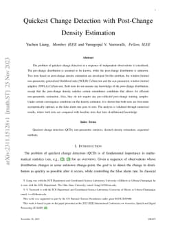 Quickest Change Detection with Post-Change Density Estimation