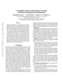 Controllable Expensive Multi-objective Learning with Warm-starting
  Bayesian Optimization