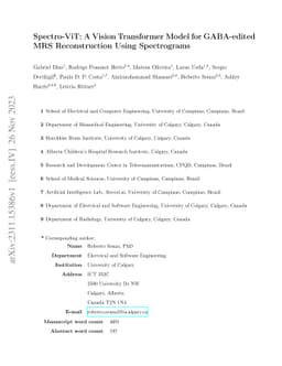 Spectro-ViT: A Vision Transformer Model for GABA-edited MRS
  Reconstruction Using Spectrograms