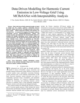 Data-Driven Modelling for Harmonic Current Emission in Low-Voltage Grid
  Using MCReSANet with Interpretability Analysis