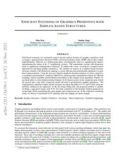 Efficient Encoding of Graphics Primitives with Simplex-based Structures