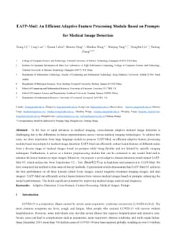 EAFP-Med: An Efficient Adaptive Feature Processing Module Based on
  Prompts for Medical Image Detection