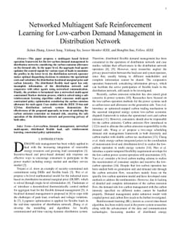Networked Multiagent Safe Reinforcement Learning for Low-carbon Demand
  Management in Distribution Network