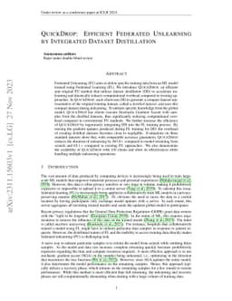 QuickDrop: Efficient Federated Unlearning by Integrated Dataset
  Distillation