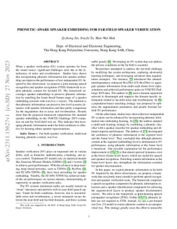 Phonetic-aware speaker embedding for far-field speaker verification