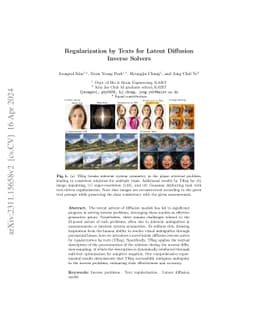 Regularization by Texts for Latent Diffusion Inverse Solvers