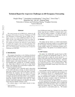 Technical Report for Argoverse Challenges on 4D Occupancy Forecasting
