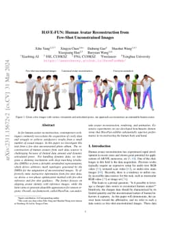 HAVE-FUN: Human Avatar Reconstruction from Few-Shot Unconstrained Images
