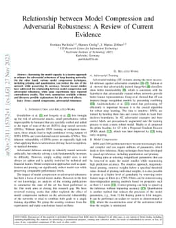 Relationship between Model Compression and Adversarial Robustness: A
  Review of Current Evidence