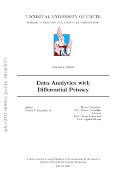 Data Analytics with Differential Privacy