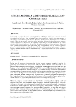 Secure Arcade: A Gamified Defense Against Cyber Attacks