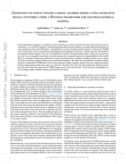 Generation of patient specific cardiac chamber models using generative
  neural networks under a Bayesian framework for electroanatomical mapping