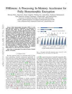 FHEmem: A Processing In-Memory Accelerator for Fully Homomorphic
  Encryption