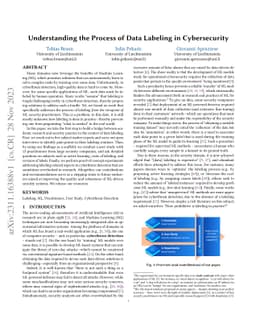Understanding the Process of Data Labeling in Cybersecurity