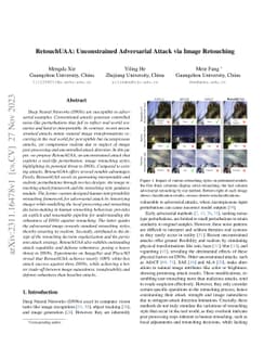 RetouchUAA: Unconstrained Adversarial Attack via Image Retouching